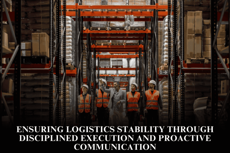 Ensuring logistics stability through disciplined execution and proactive communication
