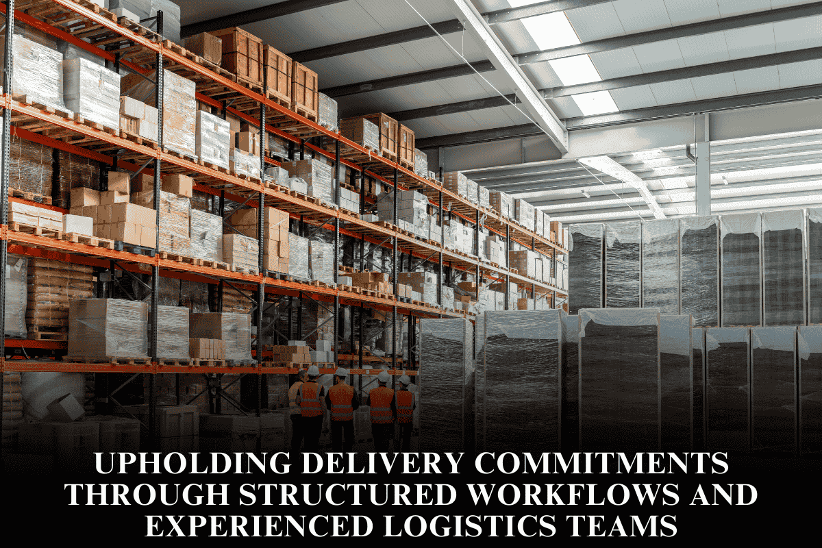Upholding delivery commitments through structured workflows and experienced logistics teams