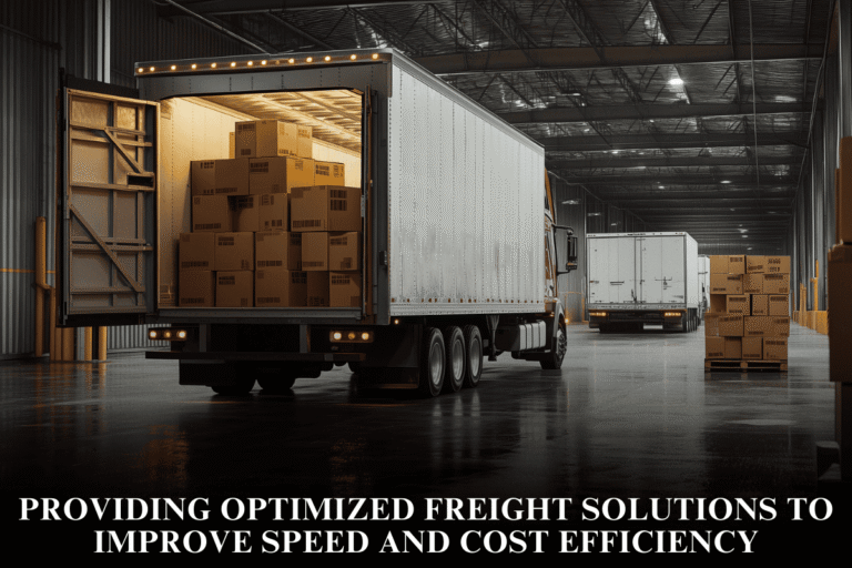 Providing optimized freight solutions to improve speed and cost efficiency